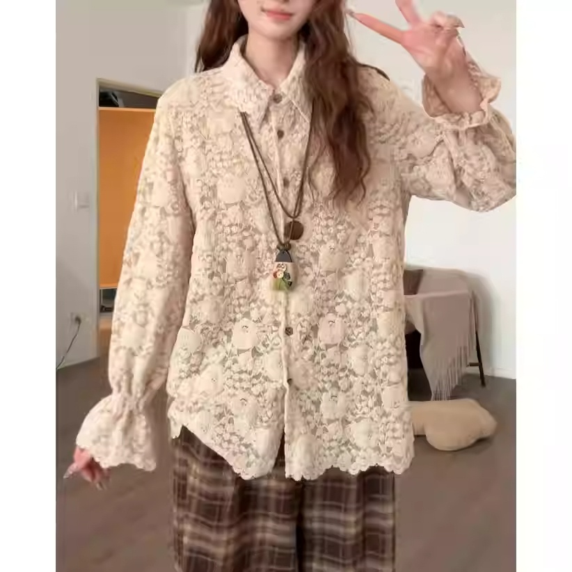 减龄长袖上衣内搭打底绝美衬衫女