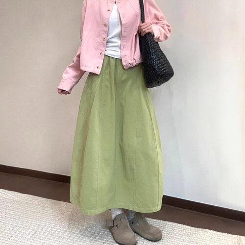 大码胖MM慵懒风休闲宽松通勤裙子