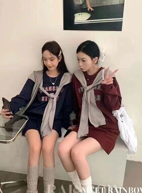 春季新款季学院风运动套装裙女