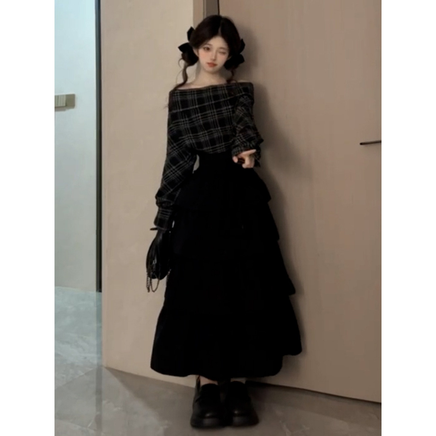 大码胖mm美式辣妹风格纹一字领露肩上衣高腰蓬蓬半身裙秋季两件套,女装/女士精品,时尚套装,淘宝优惠券,粉丝福利购,淘宝优惠卷