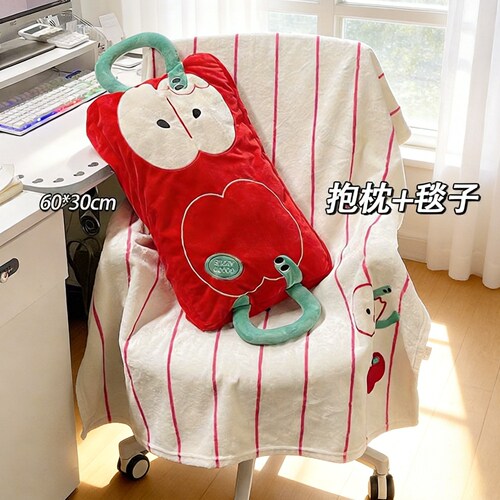 抱枕毯子二合一被子两用沙发靠枕办公室午睡毛毯生日圣诞礼物女生