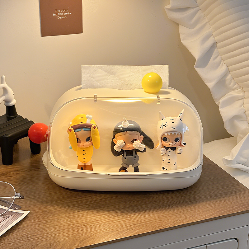 可放手办纸巾盒新款家用工位适用