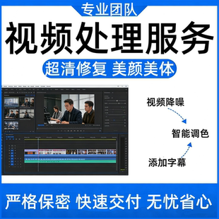 专业视频处理服务视频剪辑视频调色视觉优化短视频拍摄后期制作AI