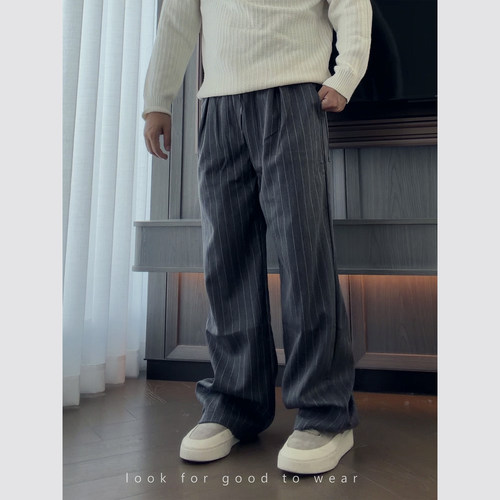 老钱风格纹长裤26秋季新品