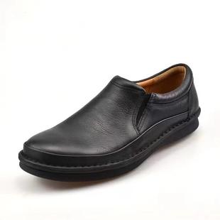 越南产经典撤柜男鞋真皮商务休闲男士皮鞋单鞋圆头平底耐磨