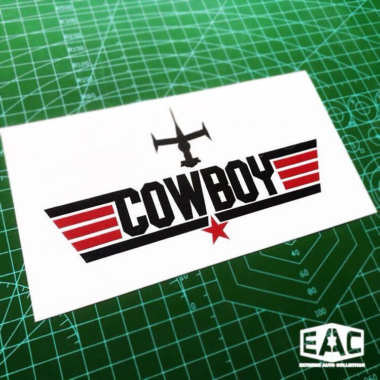 cowboy 星际牛仔赏金猎人 文字标志单色镂空贴纸车窗车身后档贴花
