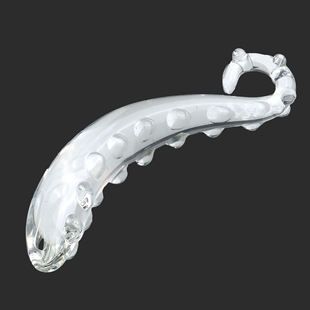 大号高硼硅透明海马造型凸点玻璃棒穴位按摩棒无毛光滑圆润可高温