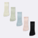 薄款 袜say 五趾袜女短袜夏季 网眼透气不掉跟中筒纯色吸汗分指袜子