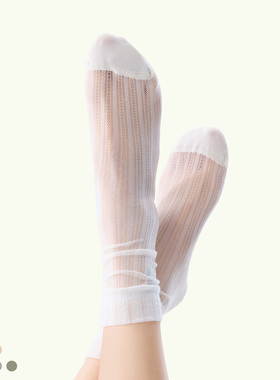 袜say春夏薄款百搭新品透气显瘦易干冰丝袜中筒袜ins风时尚女袜
