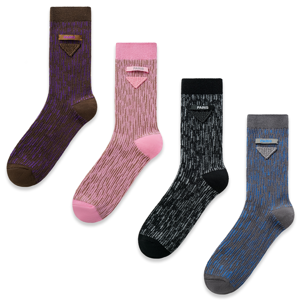 袜say女款三角标中筒袜