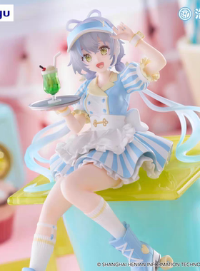 漫笙正版现货FuRyu Vsinger洛天依轮滑服务生泡面压动漫景品手办