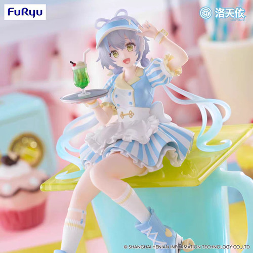 漫笙正版现货FuRyu Vsinger洛天依轮滑服务生泡面压动漫景品手办