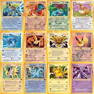 ptcg初代同人御三家喷火龙水箭龟妙蛙花伊布超梦皮卡丘定制DIY