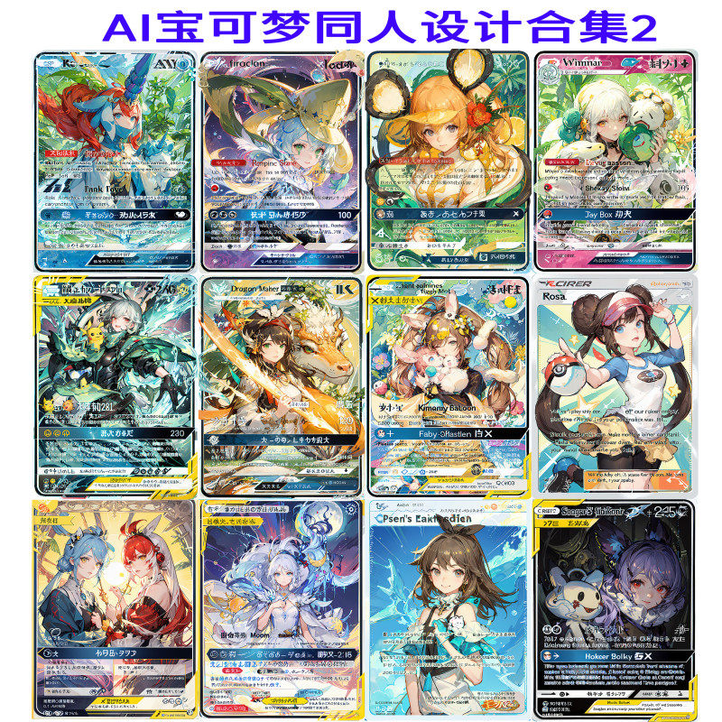 ptcg日月AI宝可梦少女娘化DIY合集2莉莉艾玛俐黑白马三神阿赛罗拉