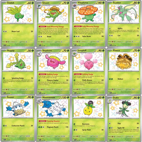 ptcg朱紫Paldean Fates (PAF)异色草系英文版合集定制DIY图鉴复刻