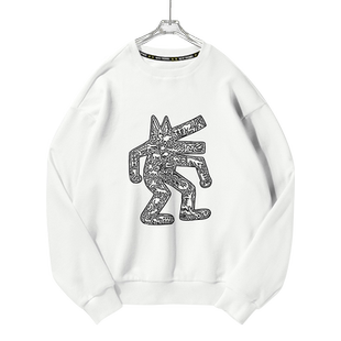 keith haring联名凯斯哈林涂鸦大师纪念圆领卫衣套头男女长袖衣服