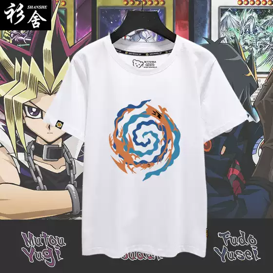 Yu-Gi-Oh Anime Game Merchandise 2D Yugi Muto Dark Magician Girl Short-Sleeve T-Shirt for Men and Women