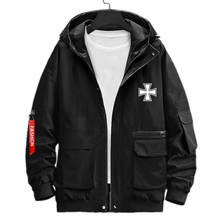 铁十字普鲁士王国德国勋章德意志罗马帝国连帽夹克男外套帽衫衣服