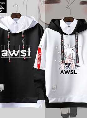 白上吹雪awsl二次元动漫vtuber周边连帽卫衣男女外套帽衫休闲衣服