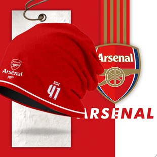 25-26赛季阿森纳队服赖斯哲凯赖什足球迷包头帽子男女保暖套头帽