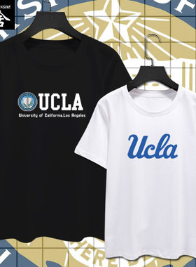美国名校UCLA加利福尼亚大学洛杉矶加州理工短袖T恤衫男半袖衣服