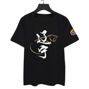 辽宁本钢郭艾伦飞豹中国男篮球迷服短袖T恤衫纯棉半袖宽松球衣服