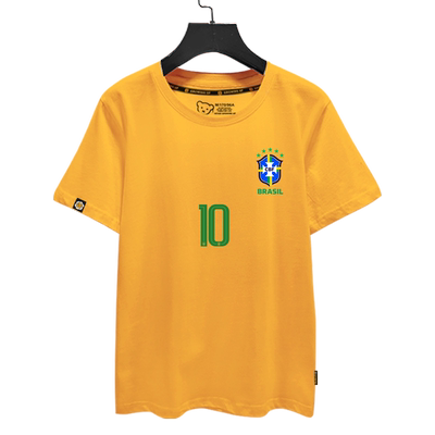 巴西队服足球迷内马尔短袖T恤衫