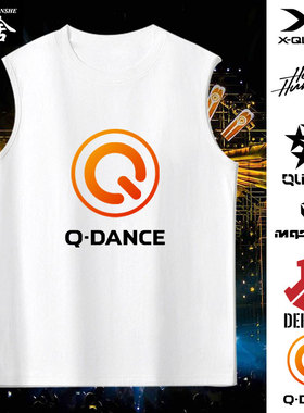 猎头者hardstyle Q-Dance Qlimax电音DJ无袖T恤衫男士纯棉背心夏