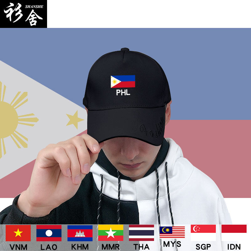 泰国缅甸柬埔寨国家旗帜东南亚文化旅游鸭舌帽男女棒球帽子遮阳帽