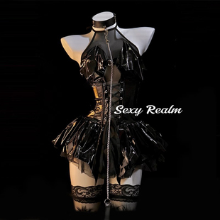 COS性感制服PU透视女短裙 超越性感「欲望之都」万圣小恶魔二次元