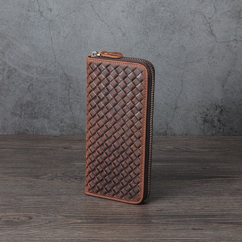 男女通用复古真皮头层牛皮钱包