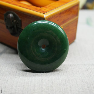 天然玉石和田玉碧玉大号平安扣吊坠挂件苹果绿玉吊坠女款玉坠