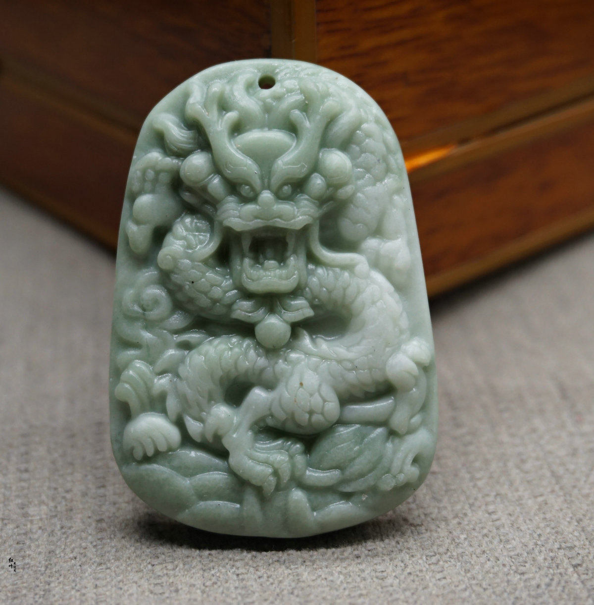 天然贵州翠玉坠霸气腾龙吊坠男女大气生肖龙玉石项链挂件玉佩配饰