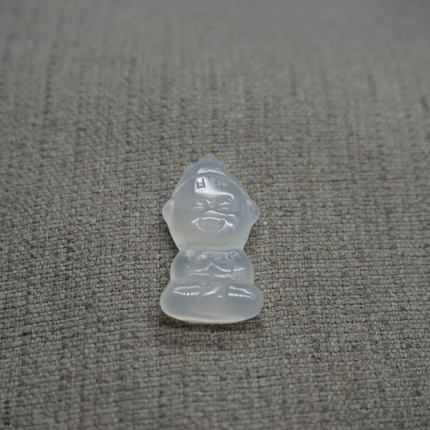 天然玉石白玛瑙玉髓包挂手机链玉石礼品立体双面大圣时尚饰品配饰