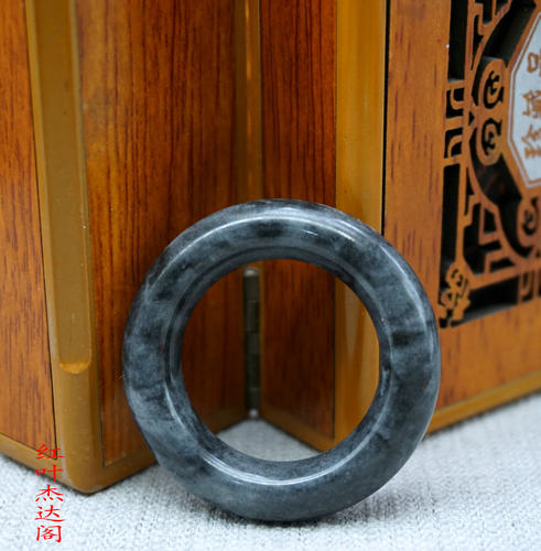 蛇纹石玉青花玉环圆环袈裟环玉坠吊坠古装汉服流苏配饰配件玉佩