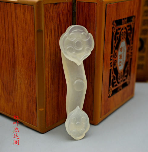天然玉石摆件如意岫玉摆件镇宅家居风水摆件挂件装饰手把