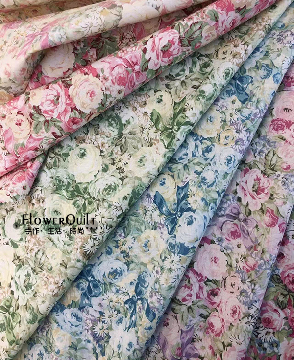 日本进口印花布-Ruru Bouquet Rose Waltz2450