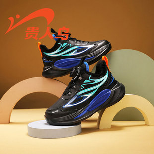 贵人鸟男童鞋加绒加厚潮牌运动鞋2025秋冬季新款防滑减震青少年鞋