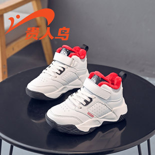 贵人鸟青少年男童鞋冬季2025新款防滑软底保暖冬款女孩轻便运动鞋
