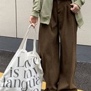 版型超好！秋冬人手一条！复古百搭高腰宽松灯芯绒阔腿裤休闲裤