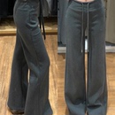 lulu风巨显瘦显腿长！加宽腰头直筒阔腿加绒休闲卫裤慵懒垂垂裤