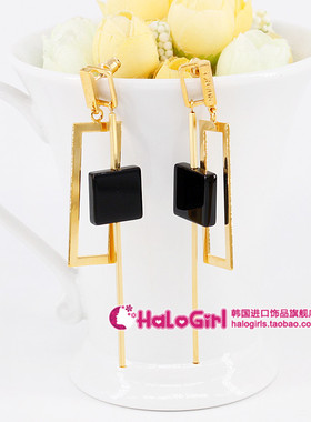 特价韩国Nuance正品时尚简约耳坠百搭大气耳环长款耳钉夸张气质女