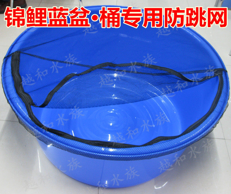 锦鲤专用水族蓝盆蓝桶网罩 70cm、80cm、90cm、120cm圆盆防跳网罩