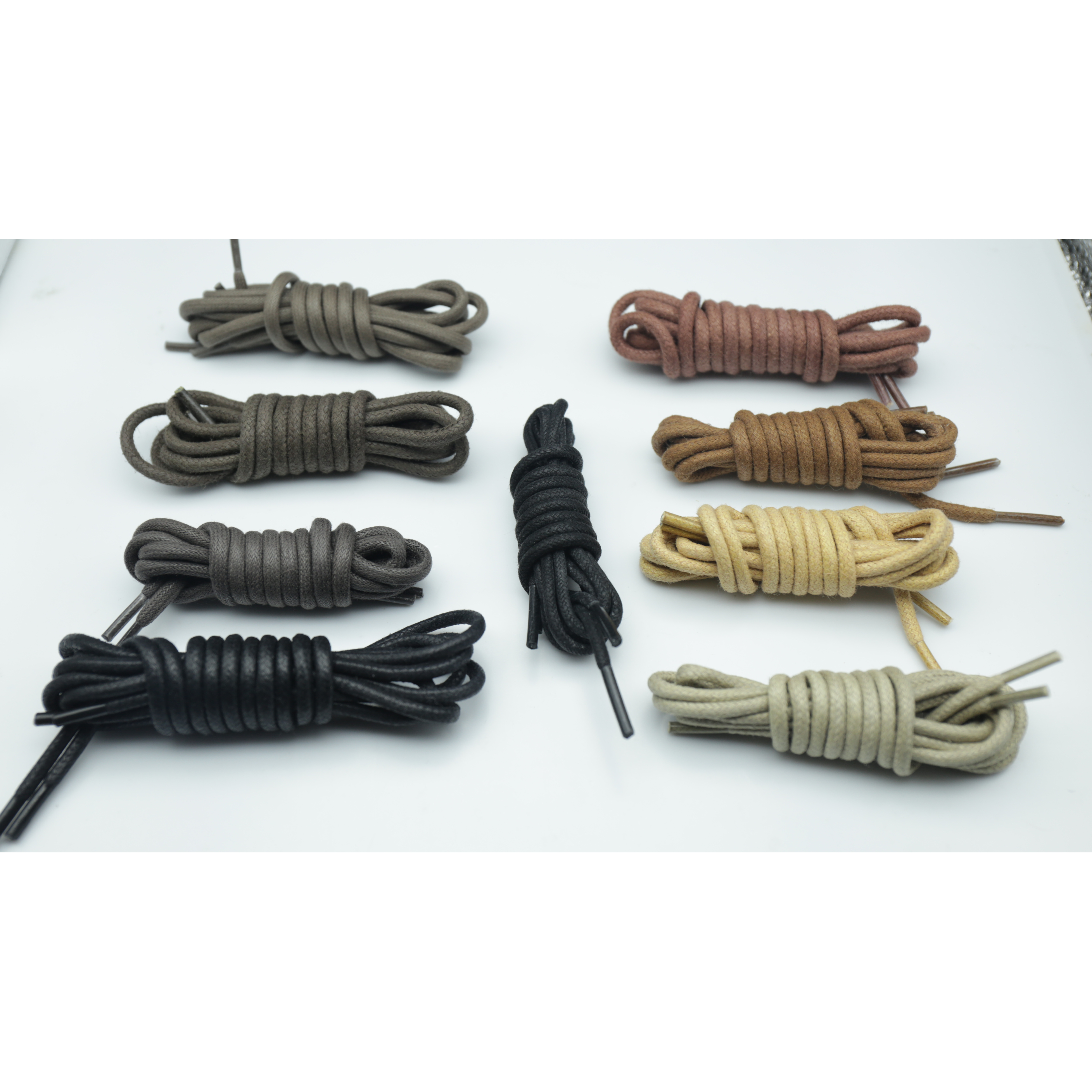 4mm密纹纯棉适配cat黑色鞋带