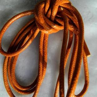 2.5MM棉质打蜡防水细圆带50 带 75CM橙色总数据 鞋 拓极皮鞋