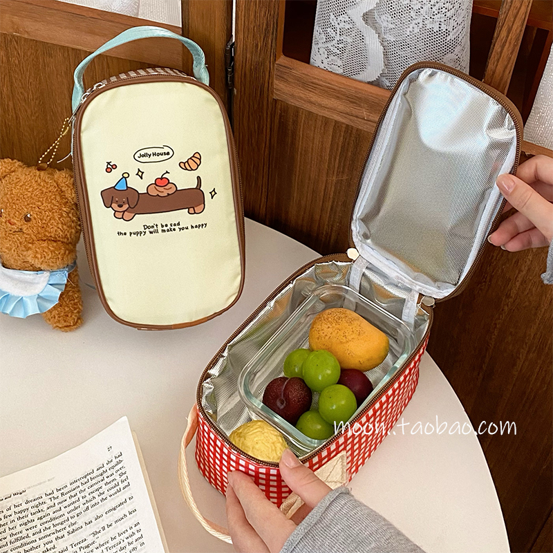 小学生早餐饭盒袋手提包保温儿童饭包袋子加厚铝箔上班族便当餐包