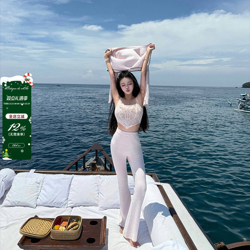 【现货】viola【满分套装】V*基因暴走漫画臀腿比挑战q网针织套装