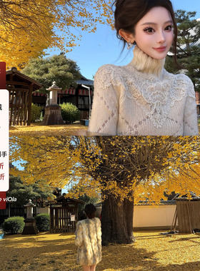 viola【冰晶雪花】e*s蕾丝之王私服1w定制对版yb蕾丝重工毛衣