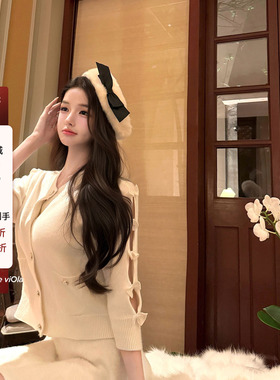 viola【少女心结】Chan*25k私服2W+10兔绒10羊毛奶呼针织衫休闲