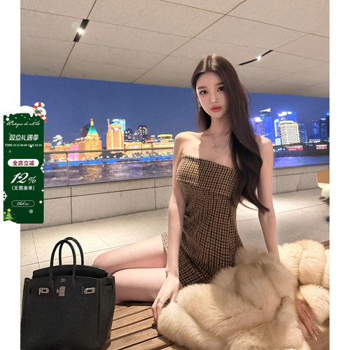 viola【枫叶暖栗】60羊毛高成分Els*同款秋冬很需要的连衣裙性感